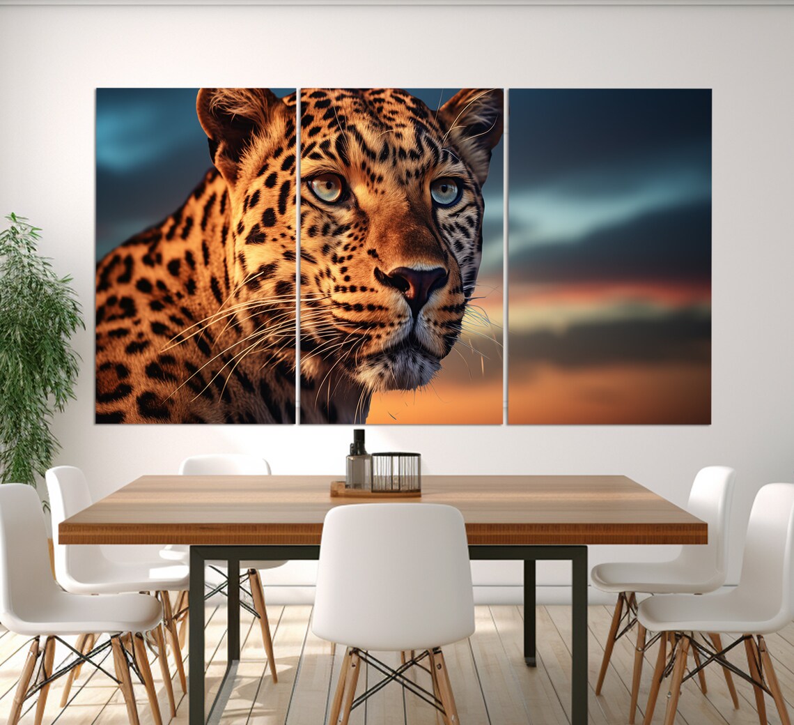 Leopard Portrait, Leopard Print Wall Art Print - Image 6