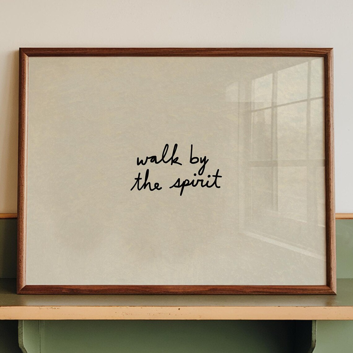 Walk By The Spirit Neutral Minimalist Art Print