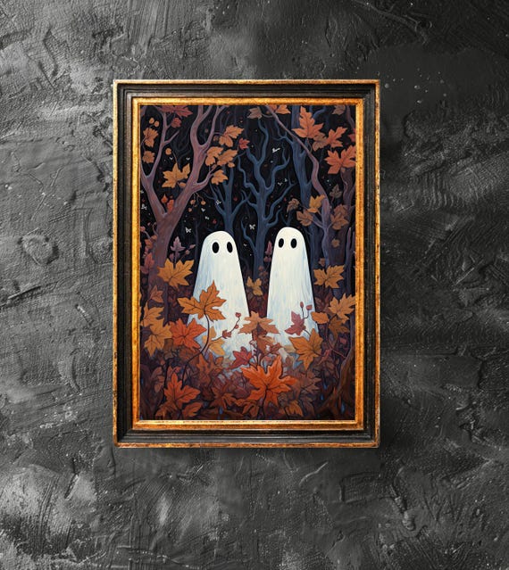 In The Flower Forest Poster Spooky Decor Gothic Art Funny Halloween Print