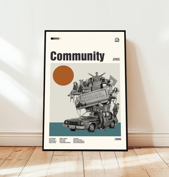 Community Greendale College Study Group NBC Comedy Show Poster
