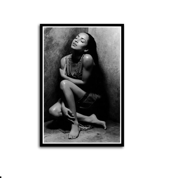 Sade Adu Black and White Portrait Poster Iconic Soul Singer Collector Photo