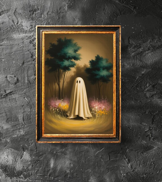 In The Flower Forest Poster Spooky Art Cute Halloween Funny Print