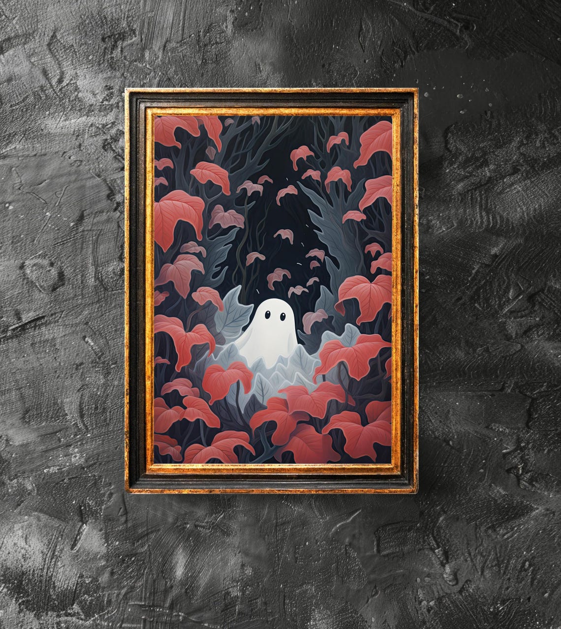 In The Spooky Autumn Forest Cute Poster Dark Academia Haunting Halloween Vintage