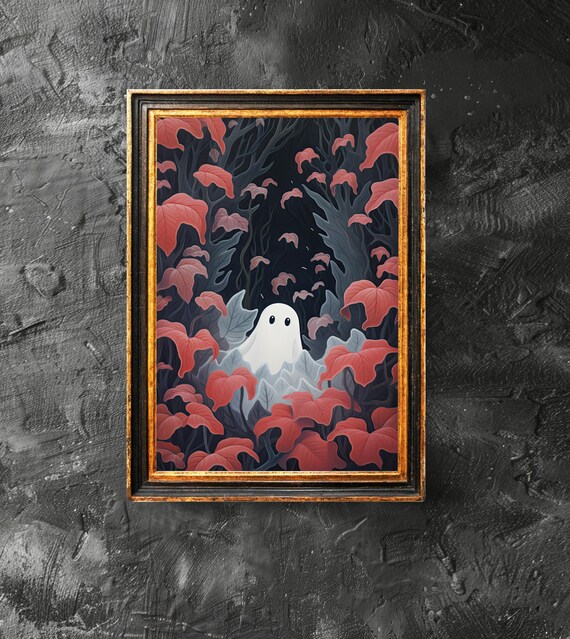In The Spooky Autumn Forest Cute Poster Dark Academia Haunting Halloween Vintage