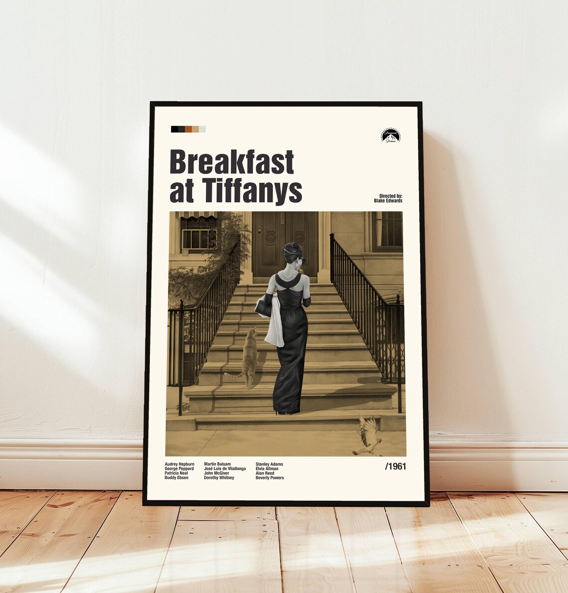 Breakfast at Tiffanys 1961 Audrey Hepburn Minimalist Movie Poster