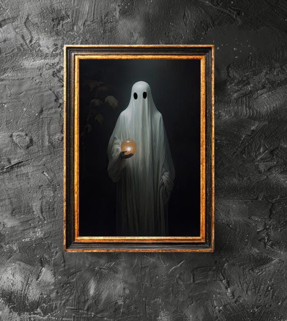 Holding Candle Poster Spooky Haunting Dark Academia Decor Funny Halloween Gift Print Art