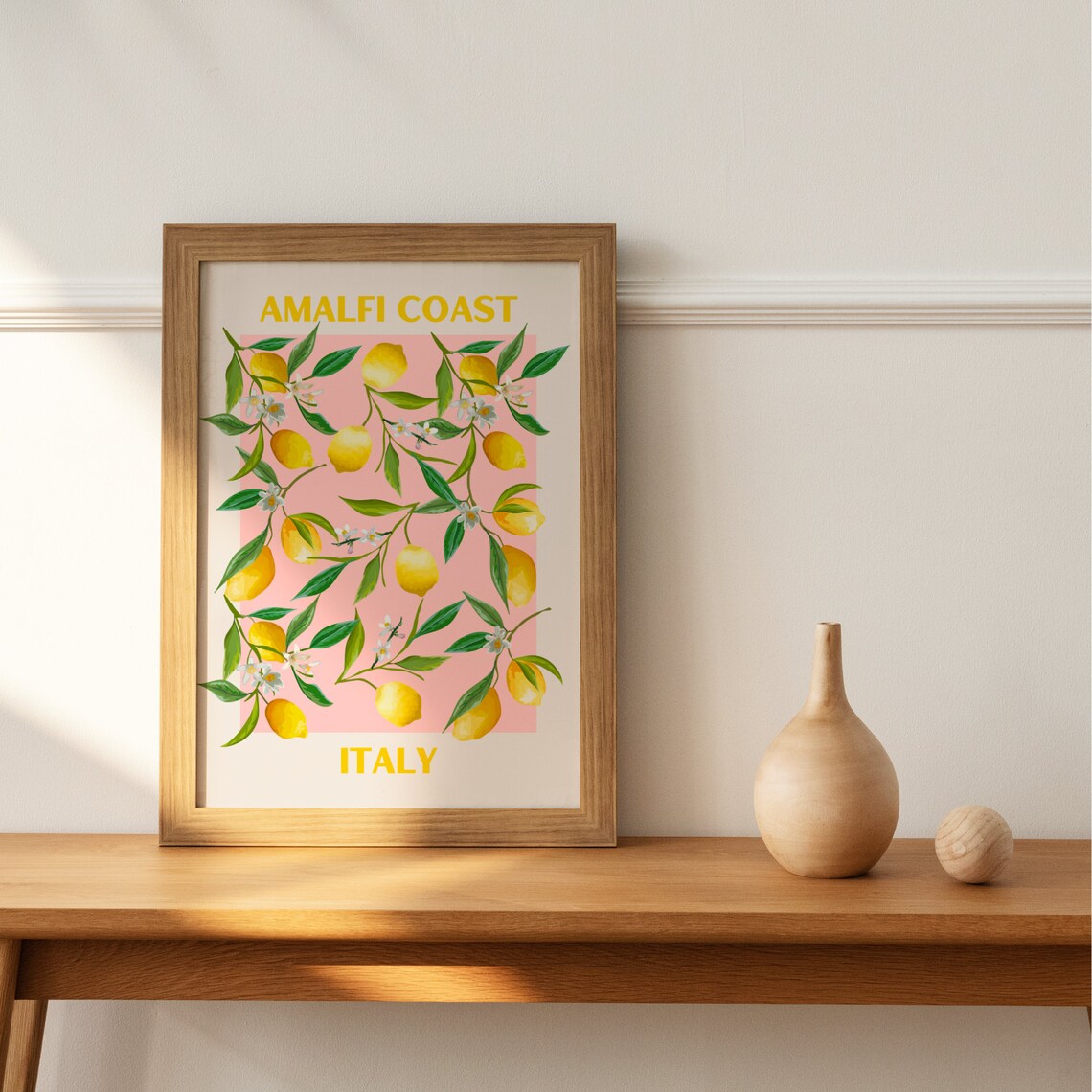 Amalfi Coast Italy Lemons Art Print - Image 2