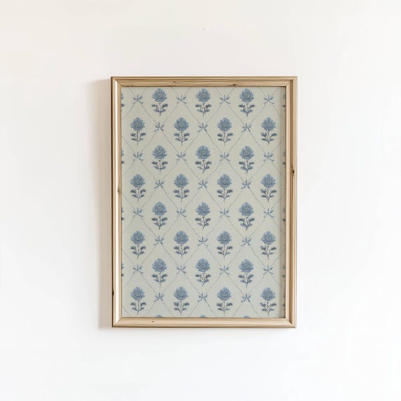 Vintage Floral Tapestry Art Print