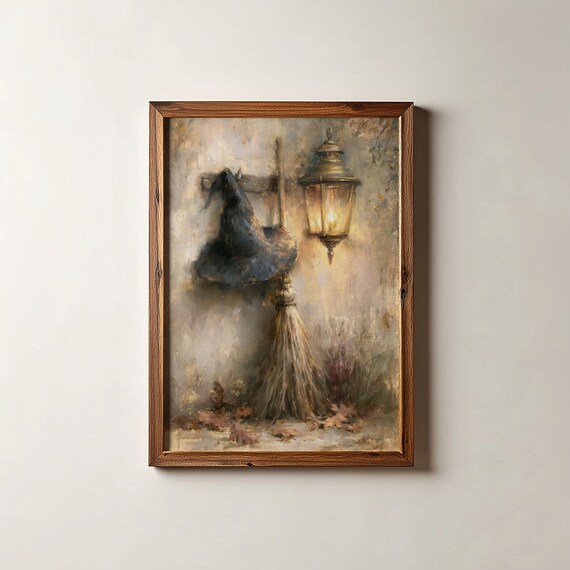 Witch Art Print, Halloween Autumn Wall Art