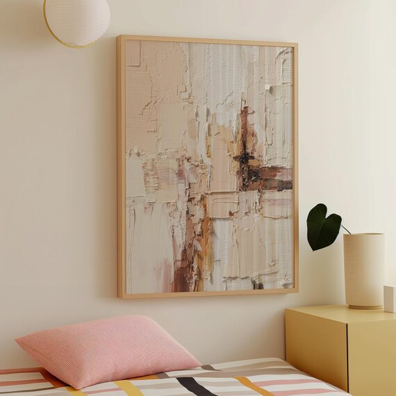 Abstract Wall Art Neutral Tones Printable Poster Serene Contemporary Decor For Modern Home Digital Download