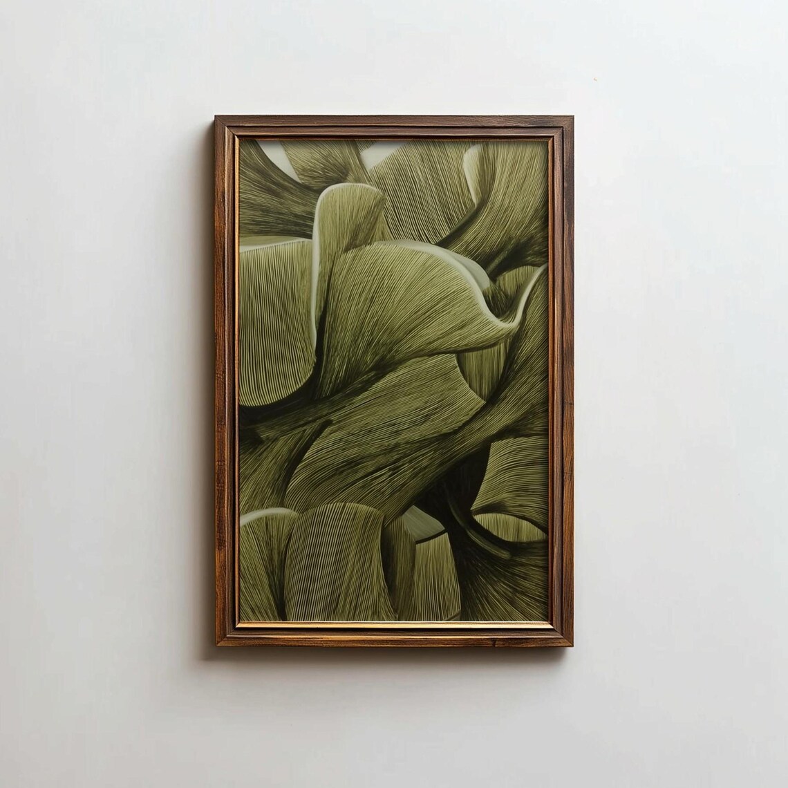 Green Abstract Oil Painting, Contemporary Design