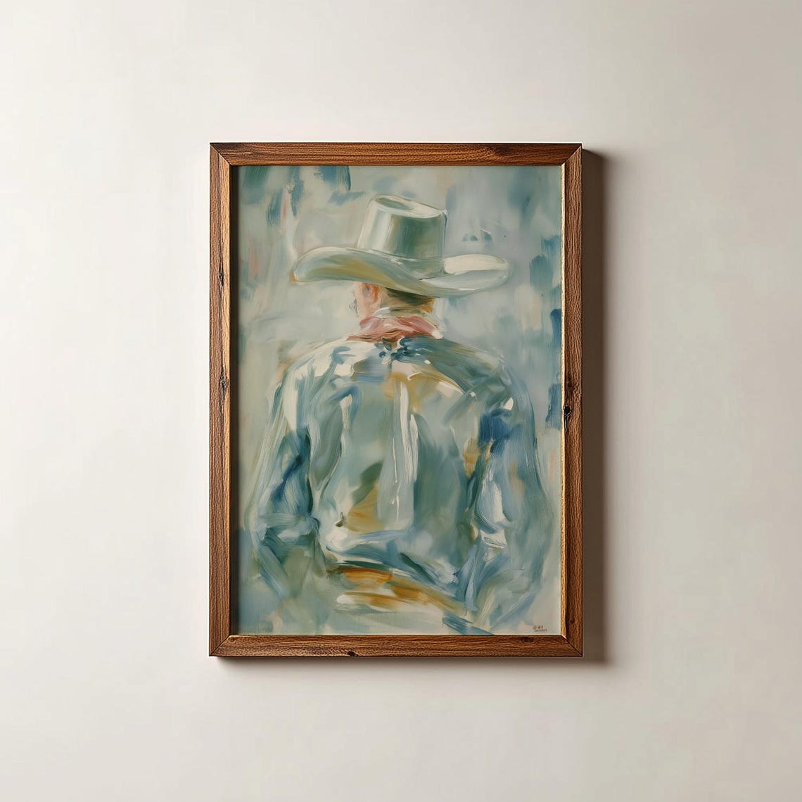 Modern Cowboy Art Print Western Style Decor Digital Download