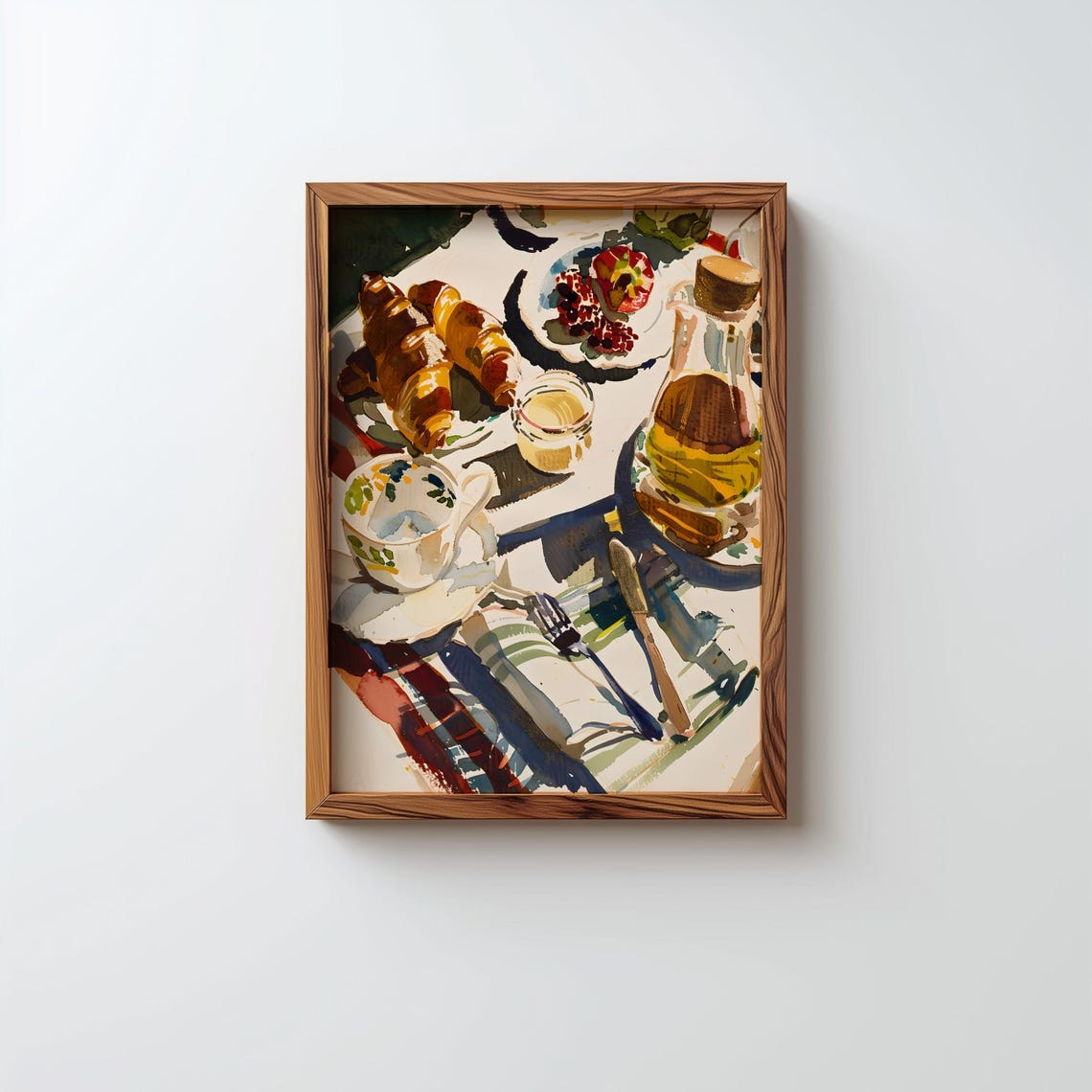 Breakfast Still Life Art Print Kitchen Food Poster Digital Download