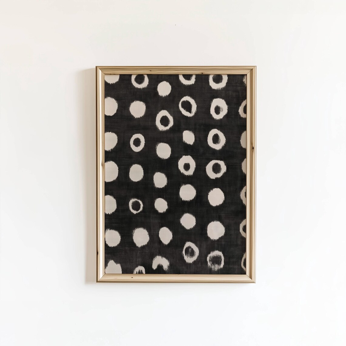 Black And White Polka Dot Abstract Wall Art