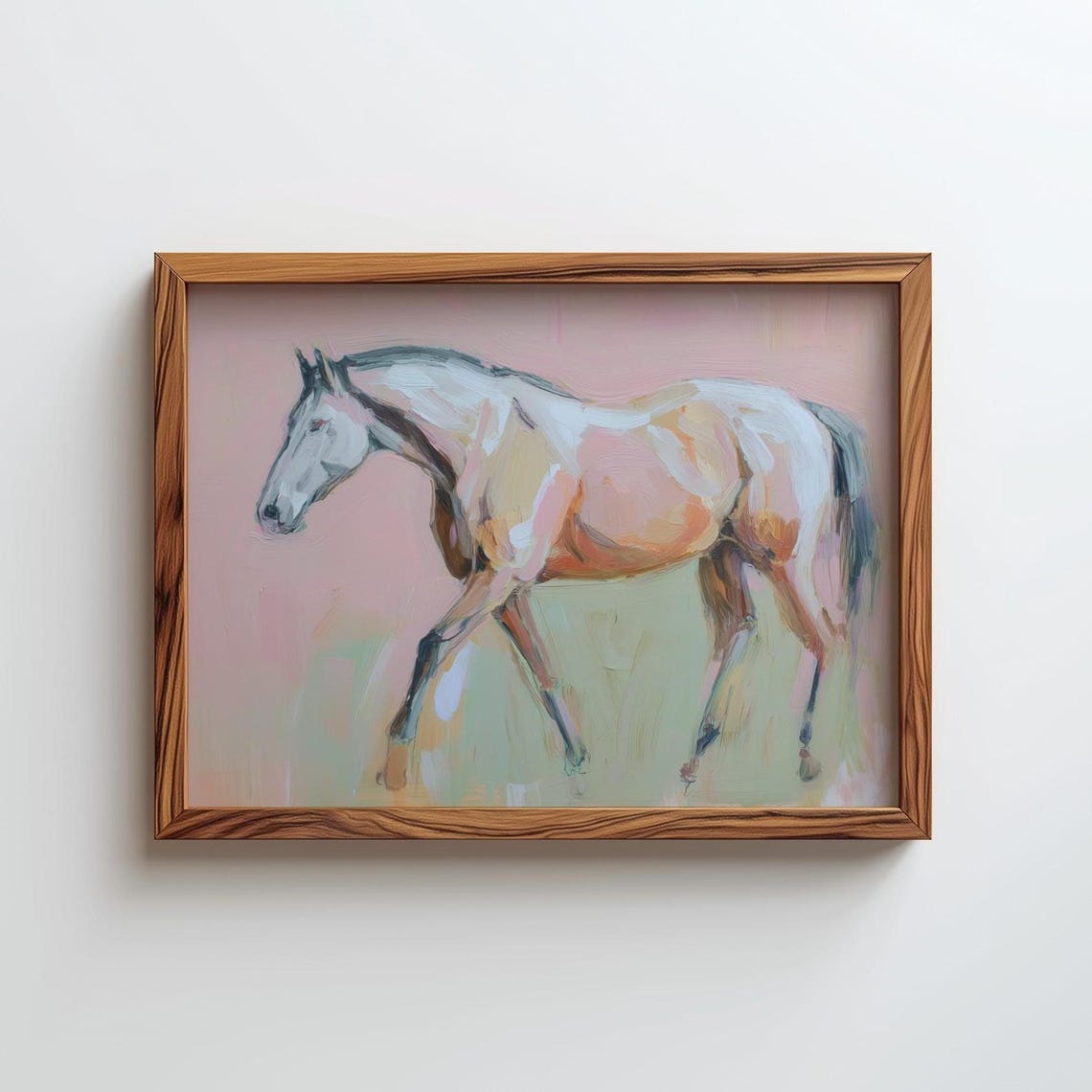 Minimalist Horse Art Print Modern Equine Poster Digital Download