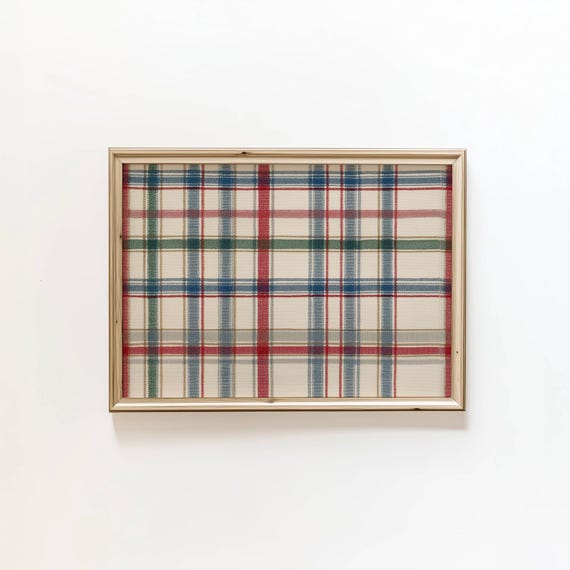 Plaid Tapestry Print Fall Art Cottagecore Autumn Wall Digital Download