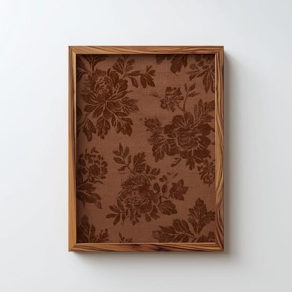 Vintage Floral Tapestry Print Fall Art Moody Tones Cottagecore Flower Wall Digital Download