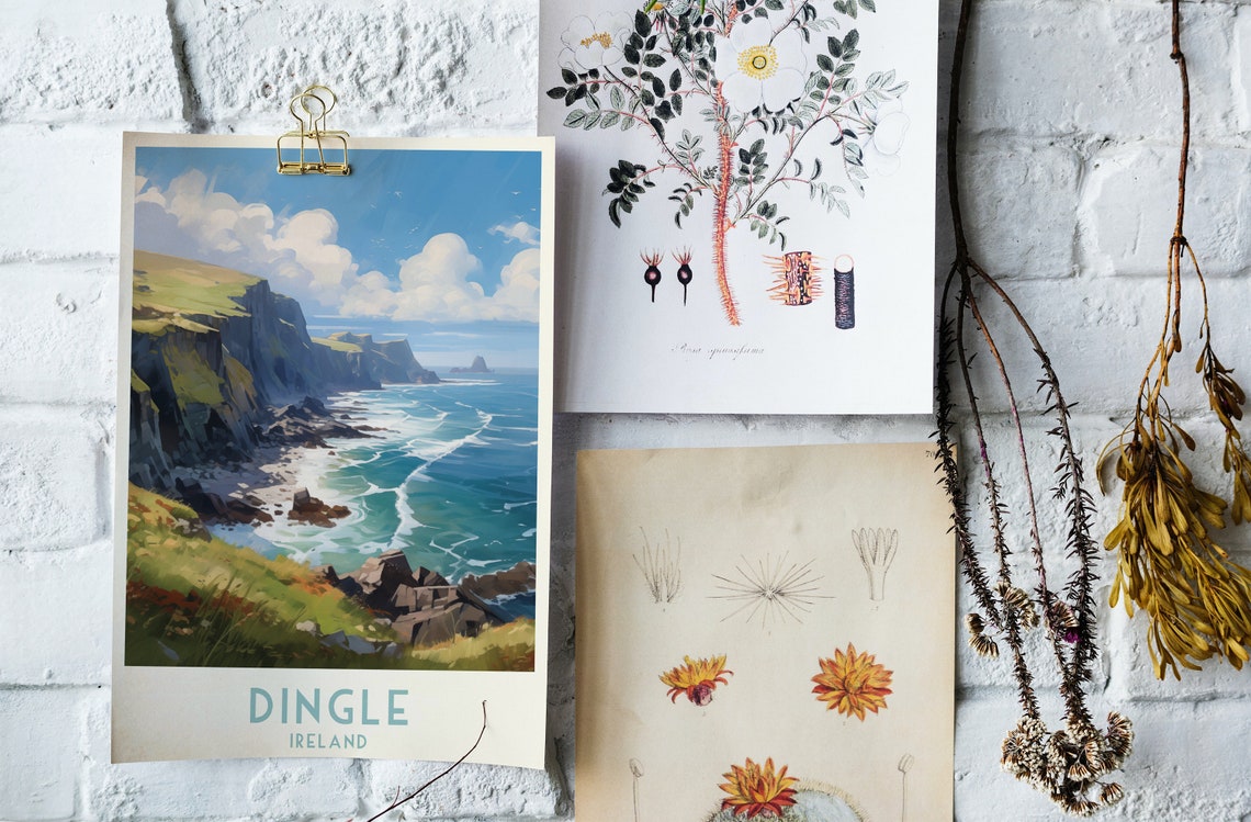 Dingle Ireland Dramatic Sea Cliffs Atlantic Coast Travel Poster - Image 4