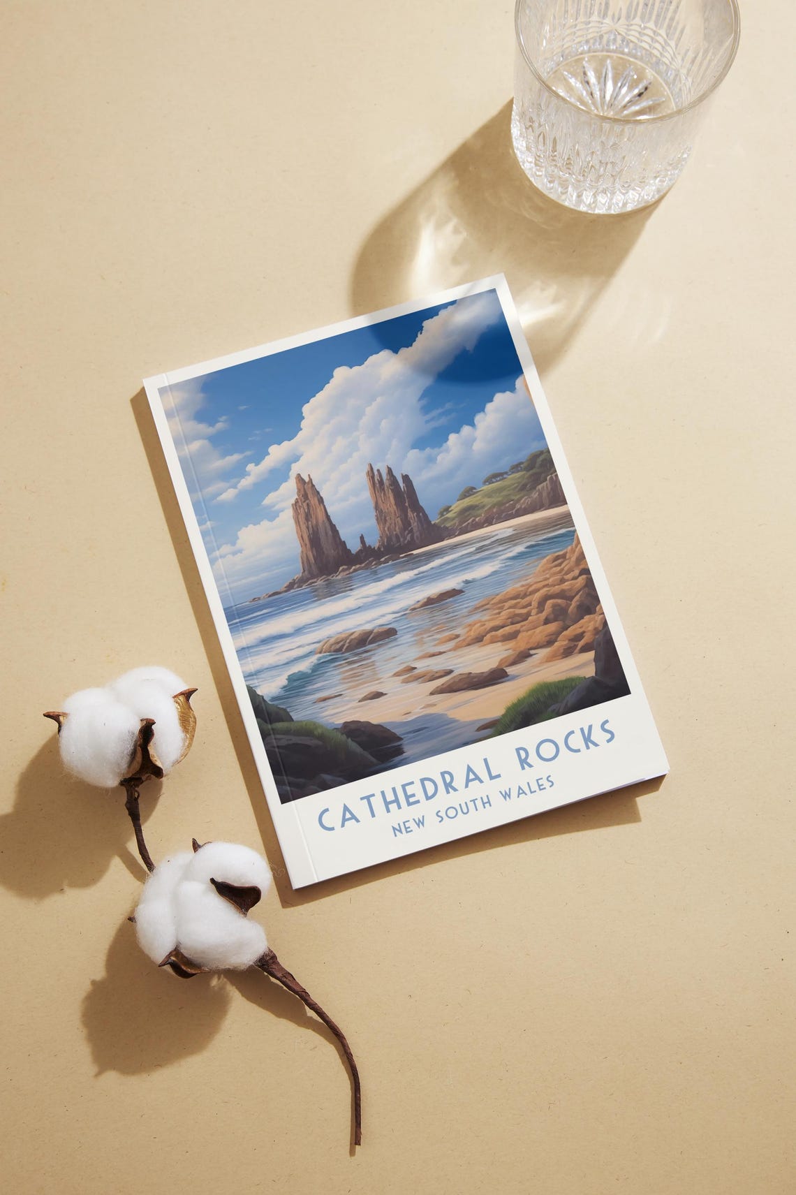 Cathedral Rocks Sea Stacks Beach Scene New South Wales Travel Poster - Image 3