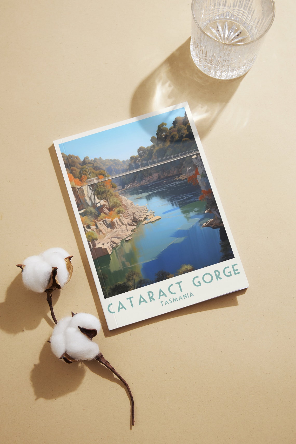 Cataract Gorge Tasmania Suspension Bridge River Travel Poster - Image 2