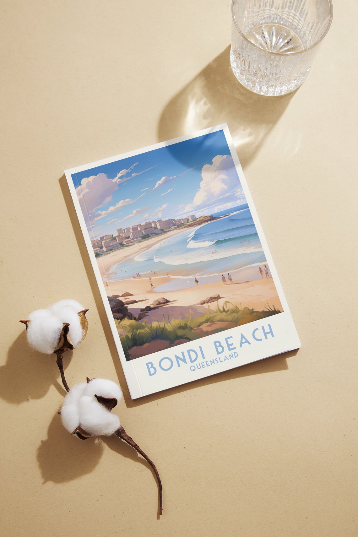 Bondi Beach Queensland Ocean Waves On A Sunny Day Travel Poster - Image 2