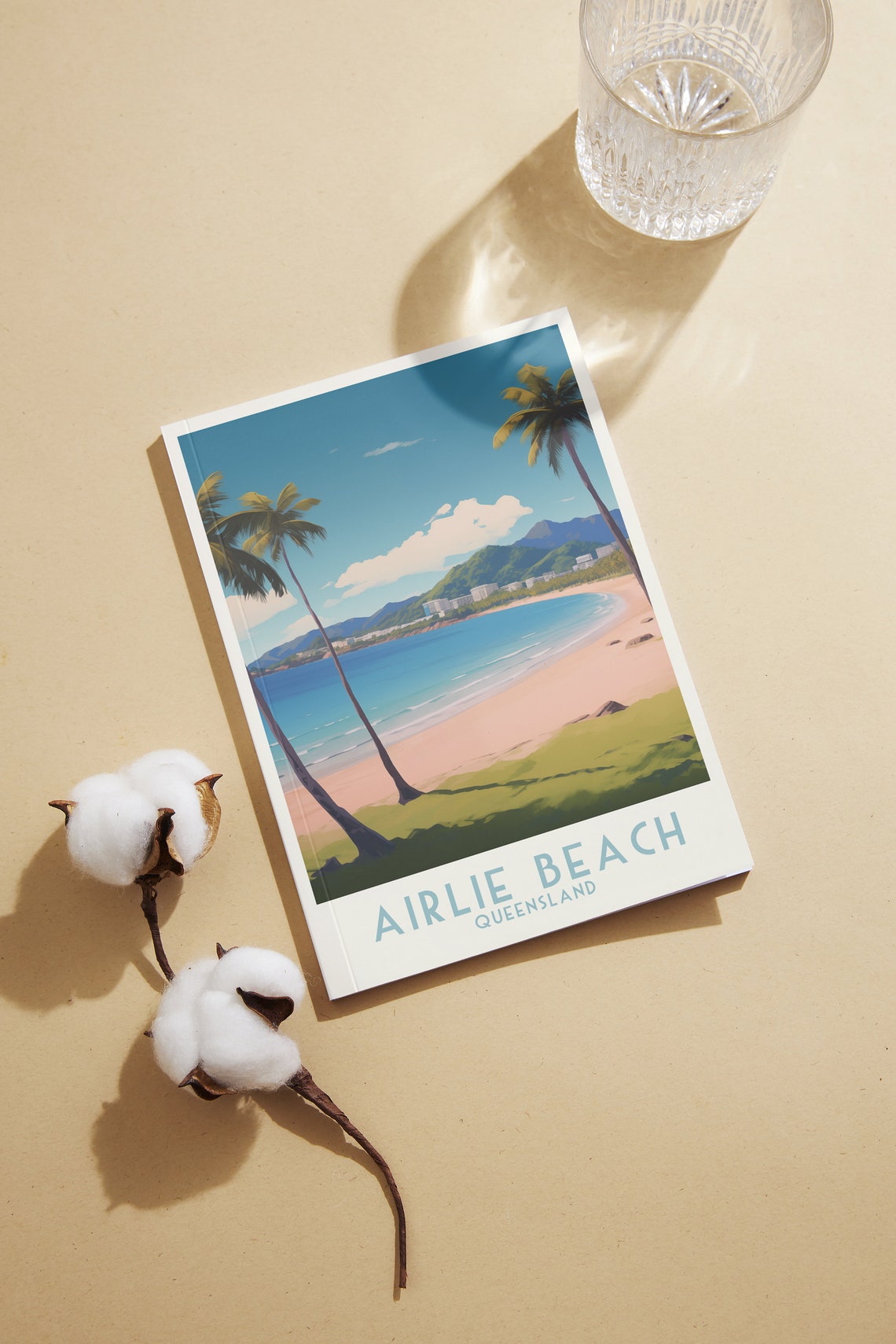 Airlie Beach Queensland Palm Trees Tropical Bay Travel Poster - Image 2