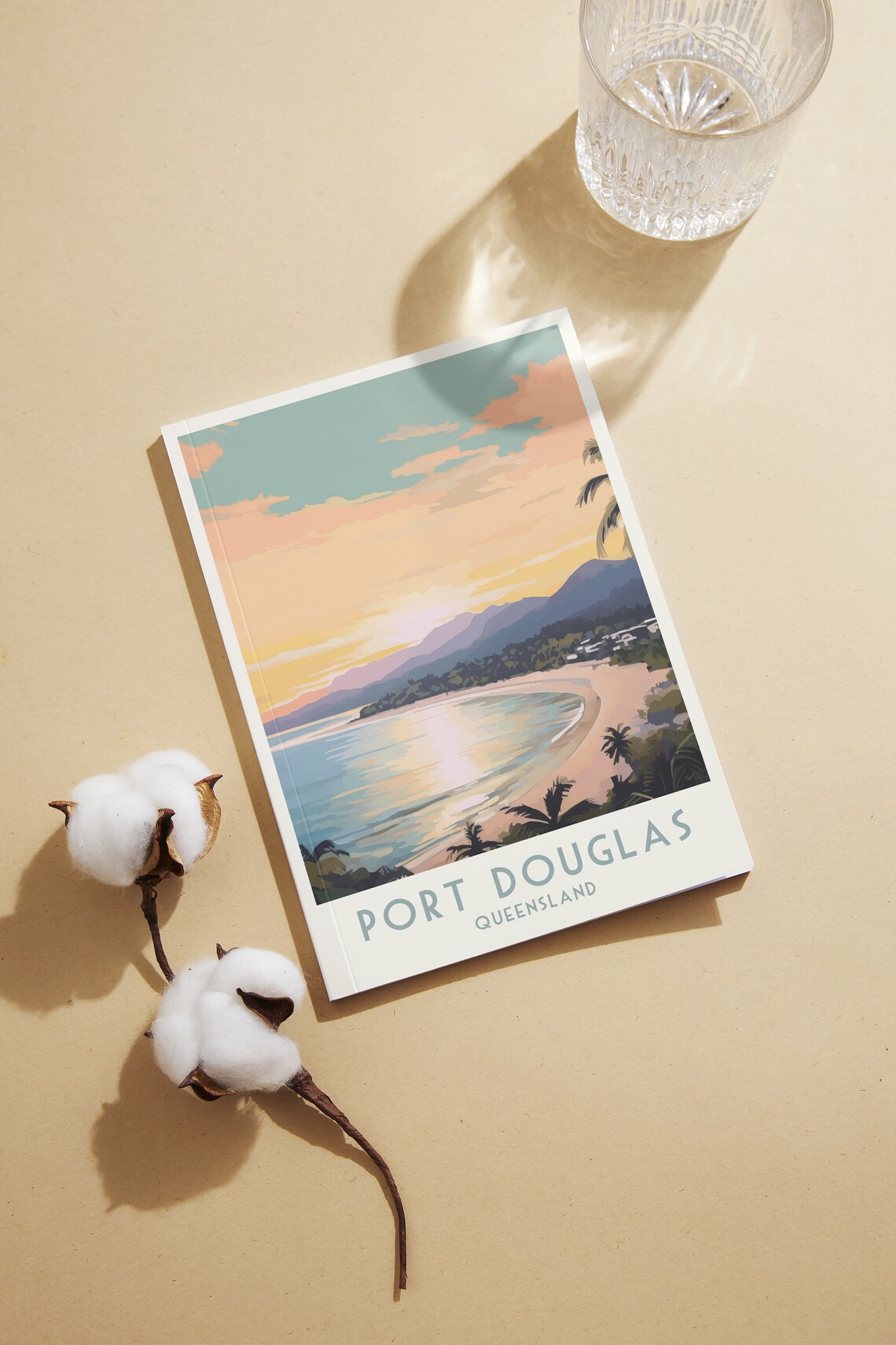 Port Douglas Queensland Tropical Beach Sunrise Palms Travel Poster - Image 2