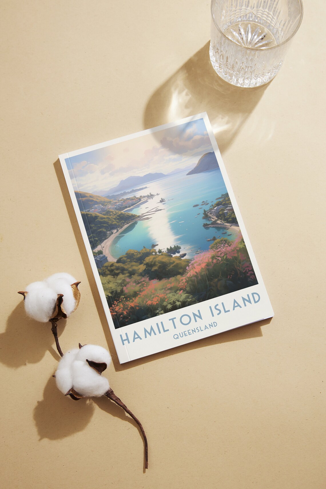 Hamilton Island Queensland Aerial Bay View Sailing Boats Poster - Image 2