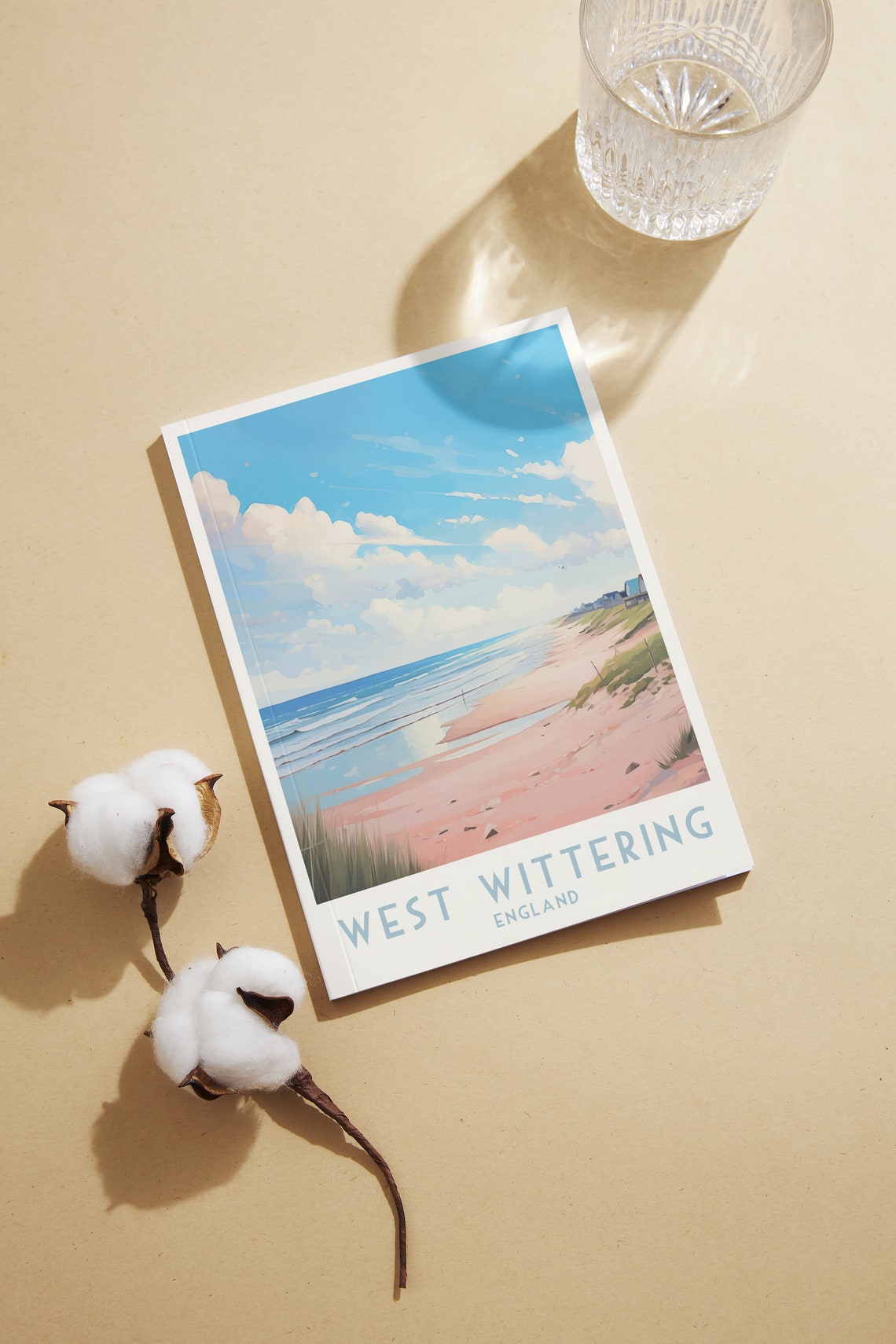 West Wittering England Poster with Sandy Beach and Rolling Waves - Image 2
