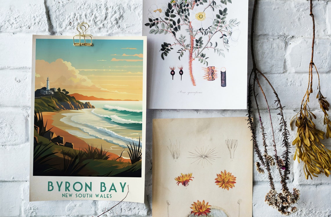 Byron Bay New South Wales Lighthouse Golden Beach Sunset Poster - Image 4