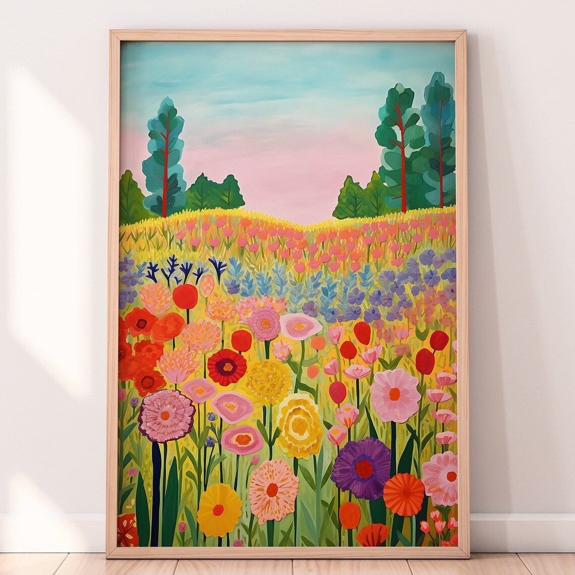 Floral Botanical Drawing Flower Garden Art Print