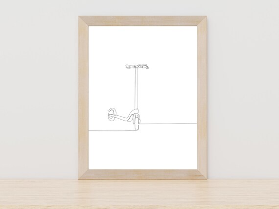 Scooter Line Art
