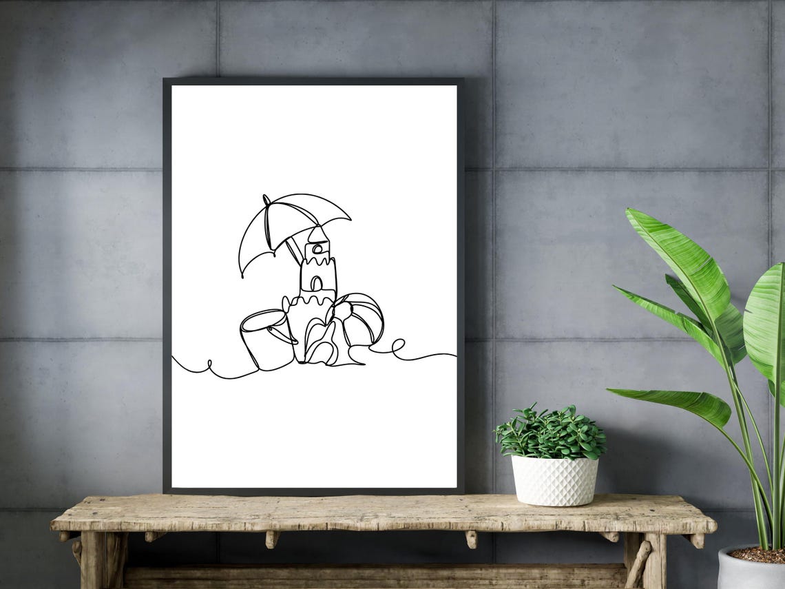 Sandcastle Line Art - Image 3