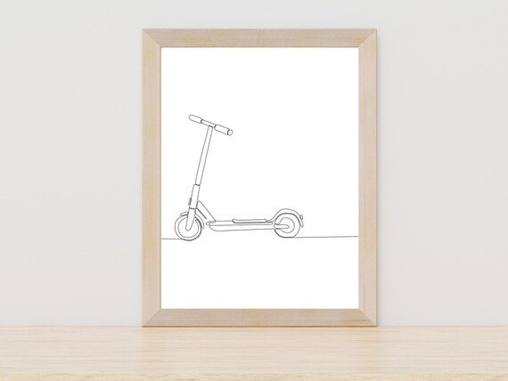 Scooter Line Art