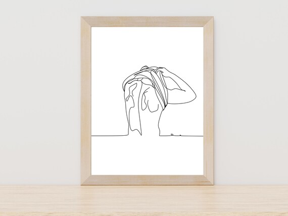 Man Taking Shirt Off Line Art