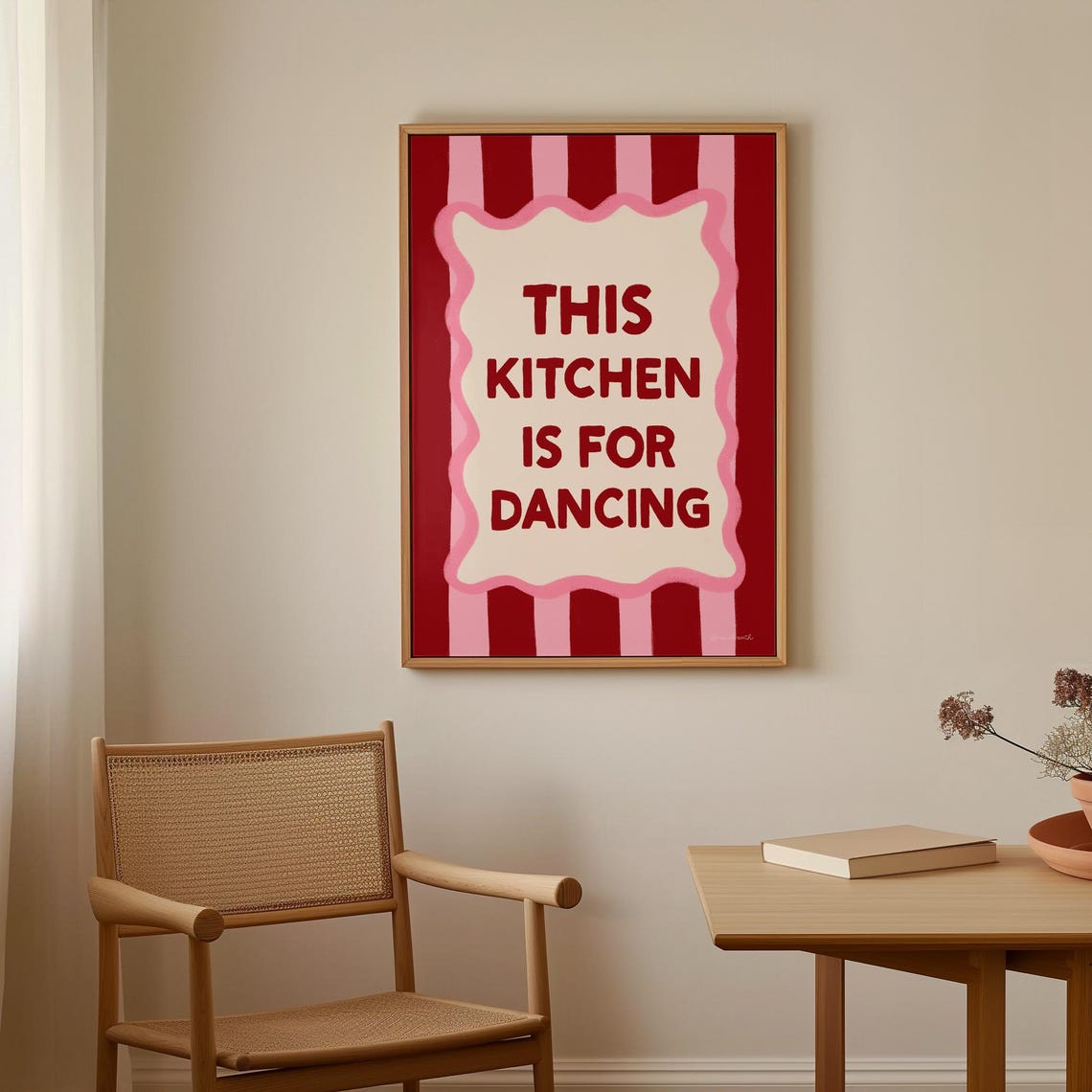 This Kitchen Is For Dancing Wall Art Cute Kitchen Decor Trendy Kitchen Print Modern Kitchen Decor Girly Wall Art Funny Quote Art - Image 4
