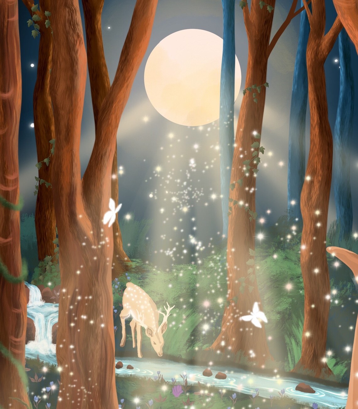 Woodland Magic Art Print, Magical Yoga Meditation - Image 3