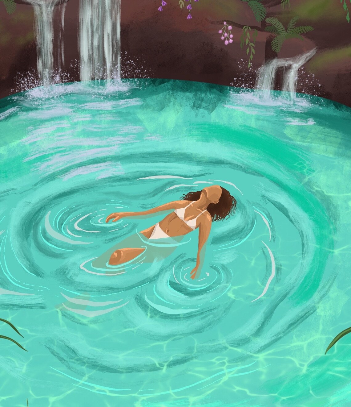 Paradise Pool Mother Nature Tropical Art Print - Image 2