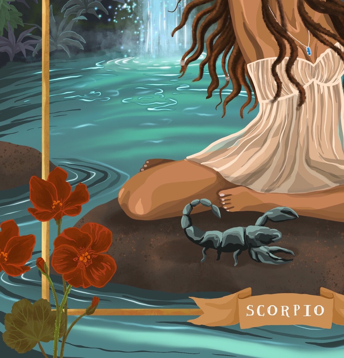 Scorpio Zodiac Poster, Celestial Fine Art Illustration - Image 3