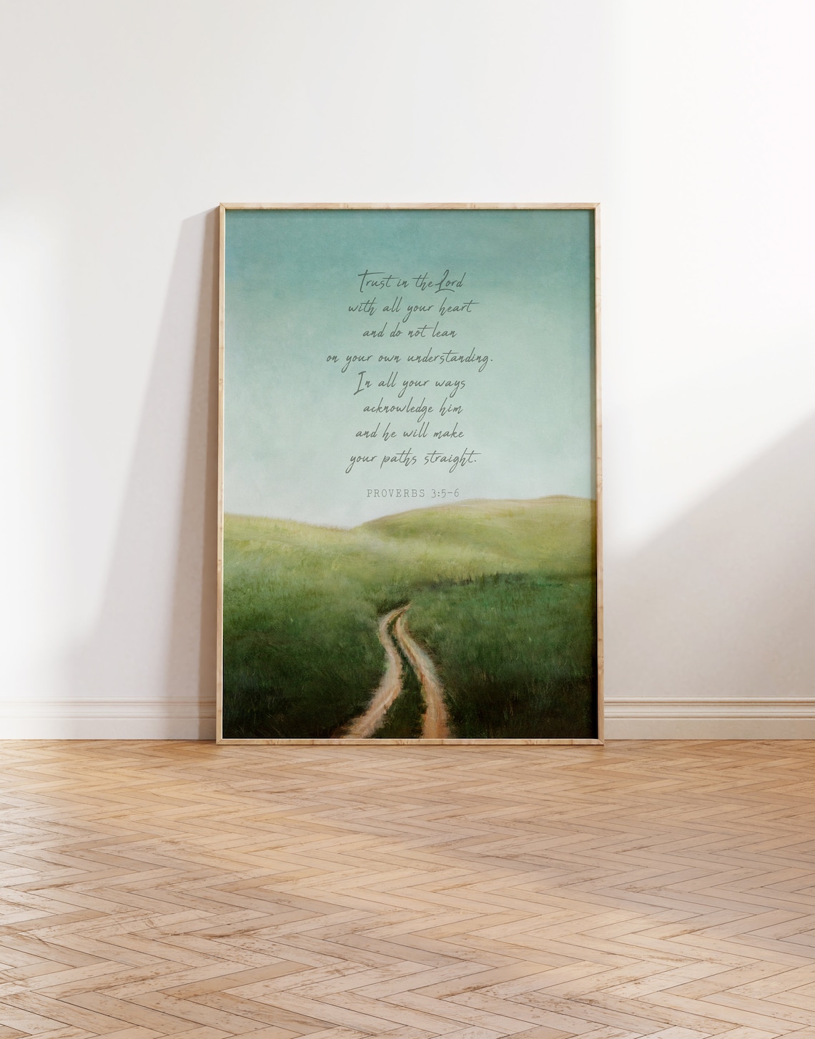 Trust In The Lord Scripture Art Print, Minimalist - Image 2