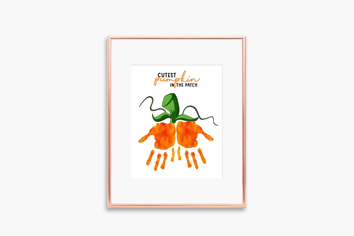 Cutest Pumpkin In The Patch Fall Handprint Keepsake - Image 3