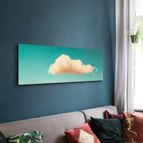 Serene Clouds Blue Landscape Art Print