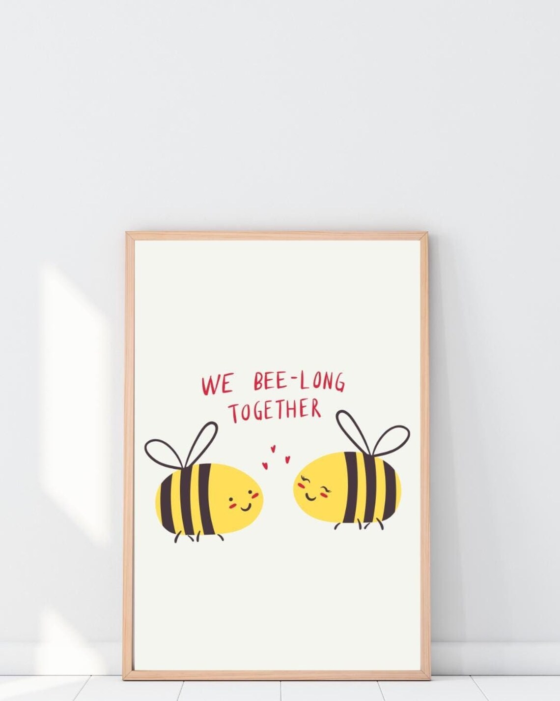 We Bee Long Together Cute Valentine's Day Poster