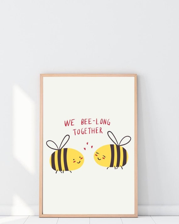 We Bee Long Together Cute Valentine's Day Poster