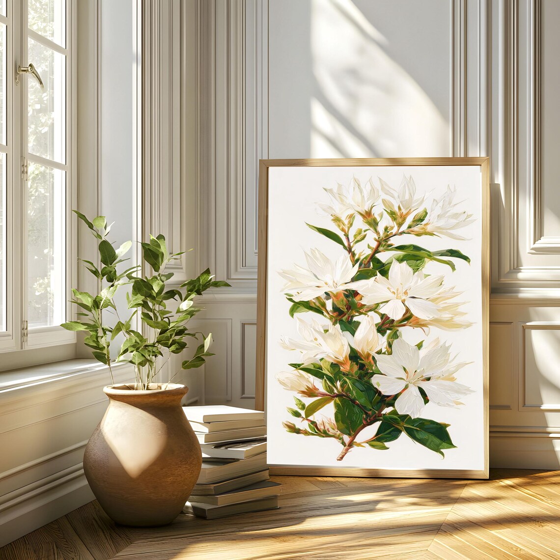 Vintage White Flowers, Rustic Home Decor - Image 7