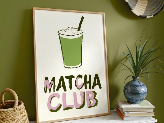 Matcha Club Kitchen Art, For Coffee Lovers