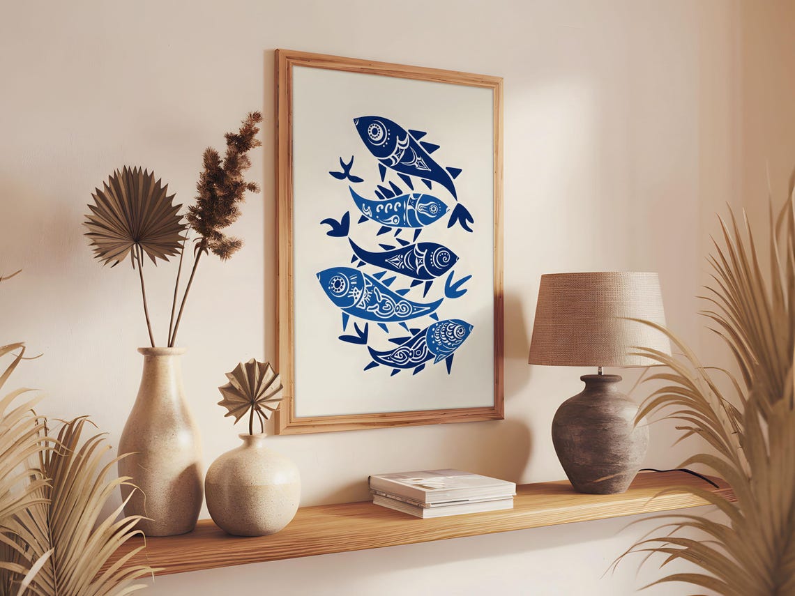 Vintage Vibe Fish Poster, Unique Artwork - Image 8