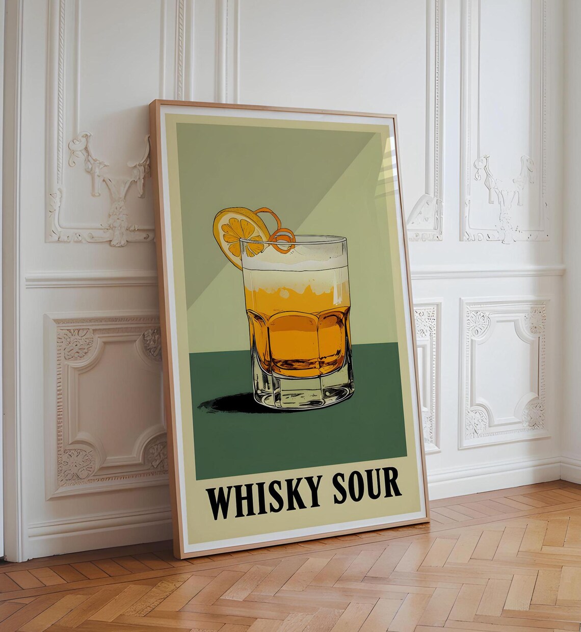 Whisky Sour Retro Style, Vintage Cocktail Decor - Image 5