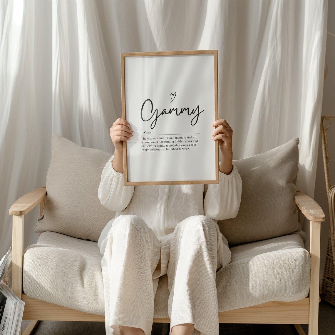 Gammy Definition Typography Grandmother Gift Dictionary Poster
