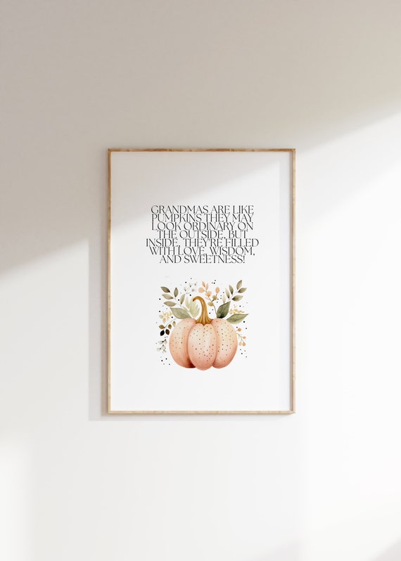 Thanksgiving Gift Art Nana Mimi Halloween For Granny Autumn Decor Grandma Quote Grandmother